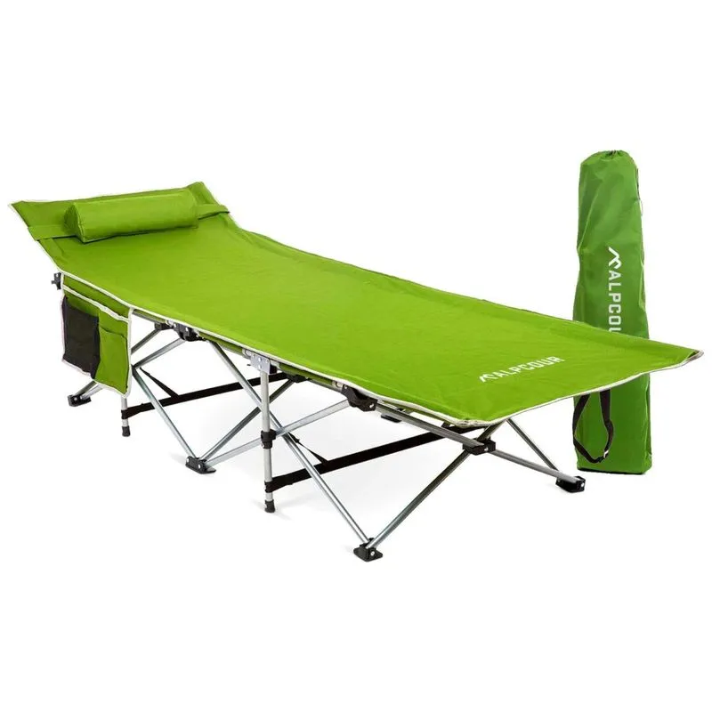 Cama Acampamento, Camping Dobravel Portatil, Ate 136 Kg, Alpcour, Verde