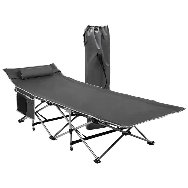 Zone Tech Cama Acampamento, Camping Dobravel Portatil, Ate 136 Kg, Zonetech , Preto