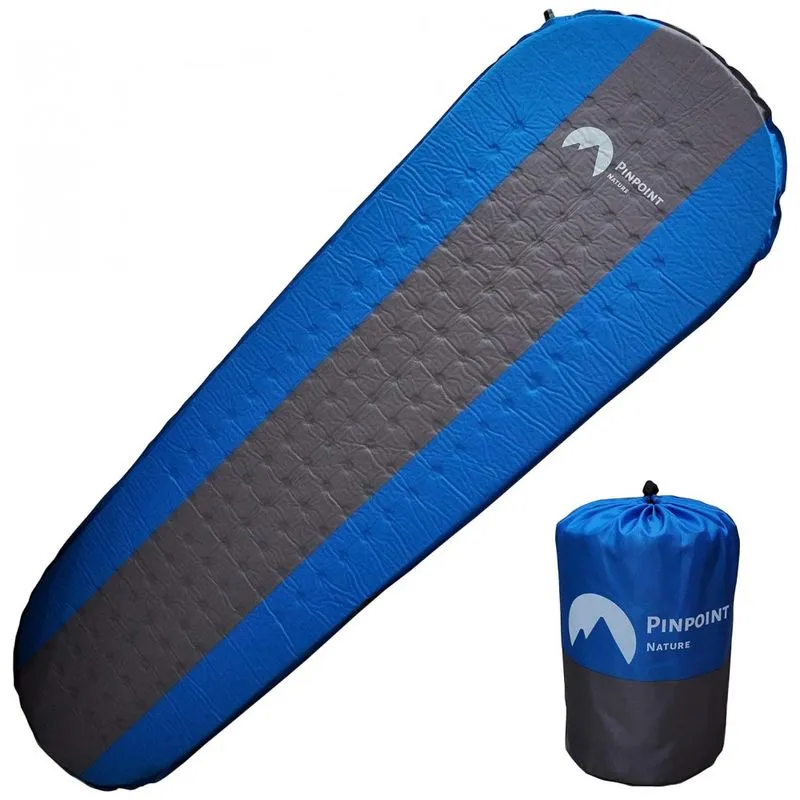 Colchao Inflavel Para Camping Portatil Ultraleve E Bolsa De Transporte, Pinpoint Nature, Azul