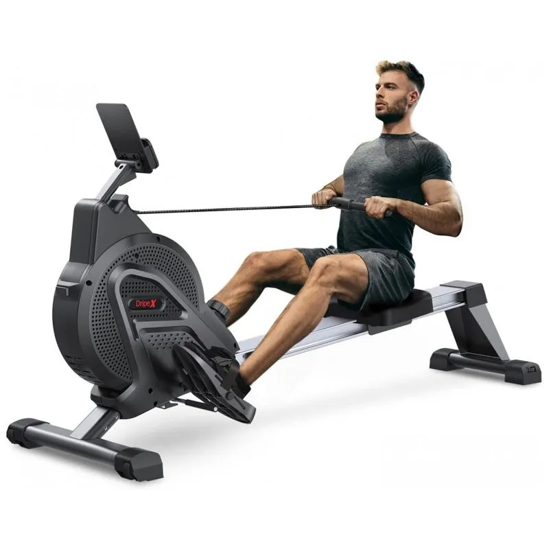 Aparelho Remador Magnetico Com Bluetooth Para Treino Em Casa, Dripex, Preto