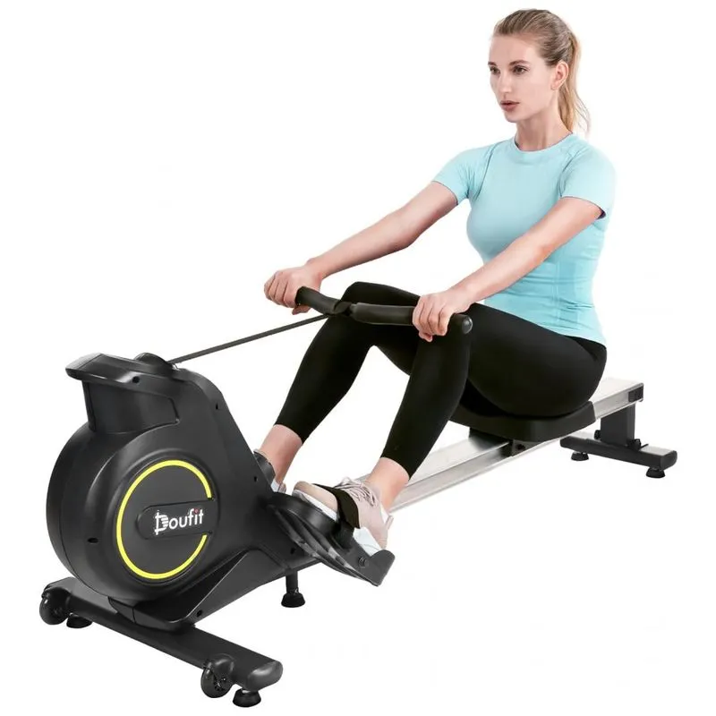 Rm 01 Aparelho Remador Magnetico Com Bluetooth Para Treino Em Casa, Doufit, Preto