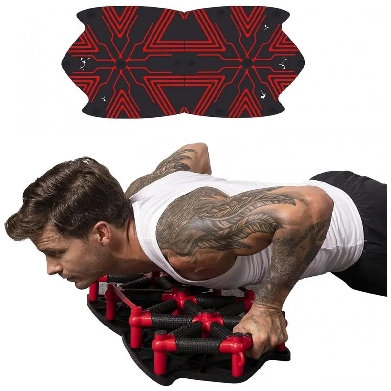 Barra De Apoio Para Flexao Multifuncional E Ergonomica, Moulyan, Vermelho