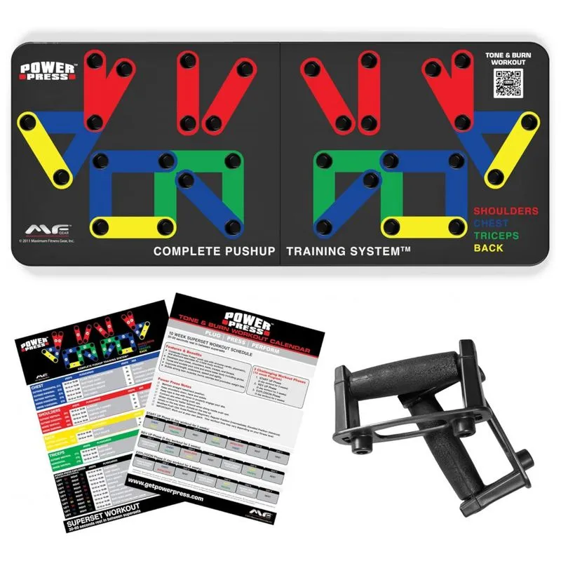 Power Press Barra De Apoio Para Flexao Multifuncional E Ergonomica, Preto