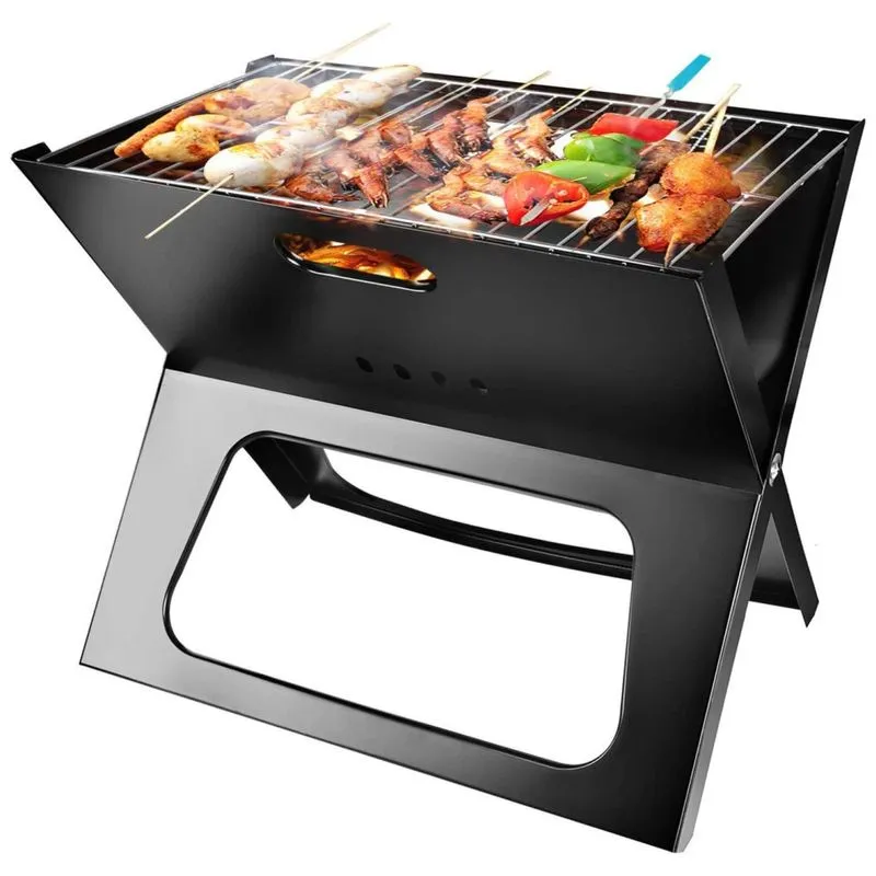Churrasqueira A Carvao Portatil E Compacto Serve Ate 4 Pessoas, Moclever, Preto