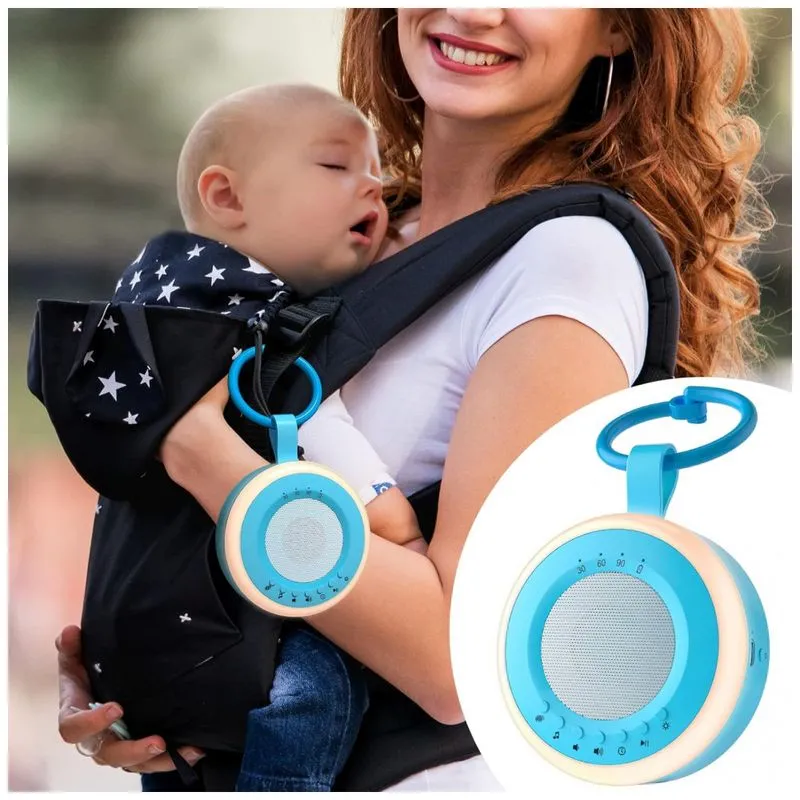 Maquina De Som Ruido Para Bebes Recem Nascidos Com Luzes, Jack Rose, Azul