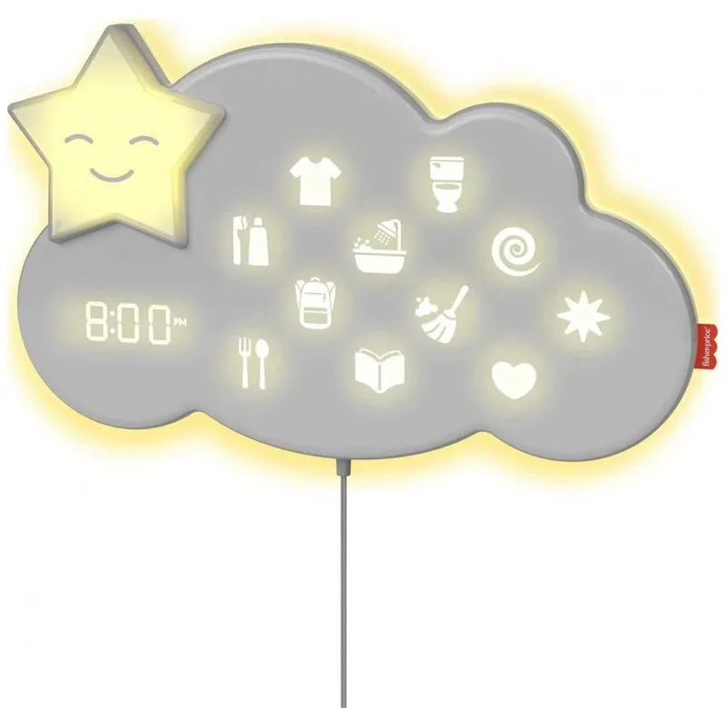 Maquina De Som Ruido Para Bebes Recem Nascidos Com Luzes, Nuvem, Fisher Price Gld09, Branco