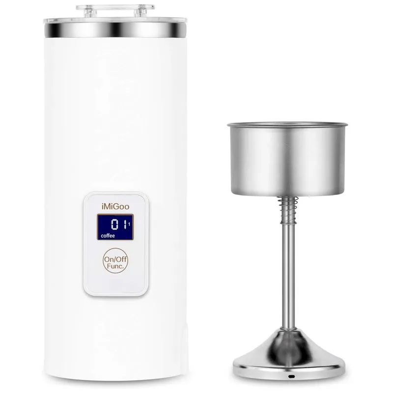 Cafeteira Eletrica Programavel 1 Portatil E Compacta Compativel Capsula E Cafe Moido, 500 Ml, Branca, Imigoo Mg C06 1, Branco
