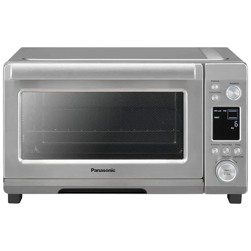 Forno Eletrico De Bancada Com 6 Niveis De Temperatura E Com Painel Digital, 1750w, Aco Inox, 110v, Panasonic Nbg251, Prateado