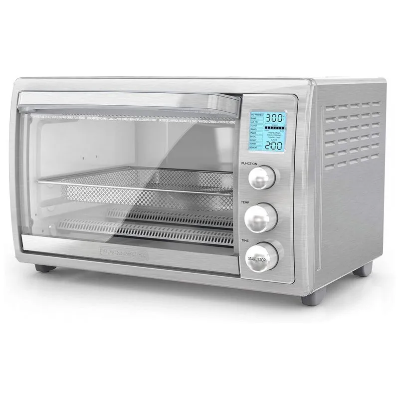 Forno Eletrico De Bancada Com Controle De Temperatura E Temporizador, Aco Inoxidavel, 110v, Blackdecker Tod5035ss, Prateado