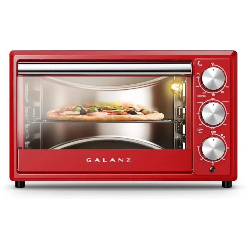 Forno Eletrico De Bancada Com Controle De Temperatura E Temporizador, Aco Inoxidavel, 110v, Galanz Grh1209rdrm151, Vermelho