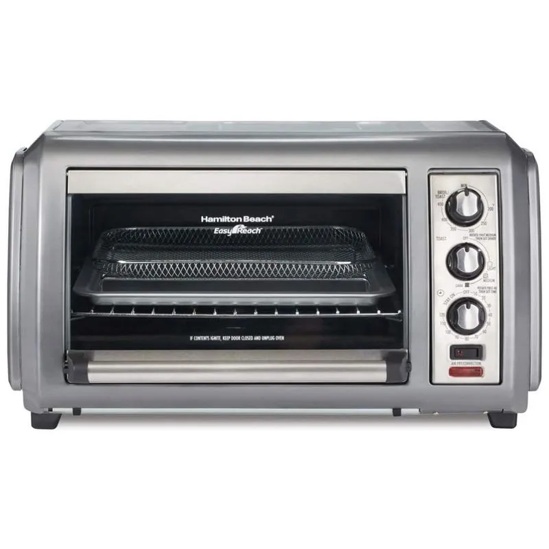 Forno Eletrico De Bancada Com Controle De Temperatura E Temporizador, 1500w, Aco Inoxidavel, 110v, Hamilton Beach 31436, Prateado