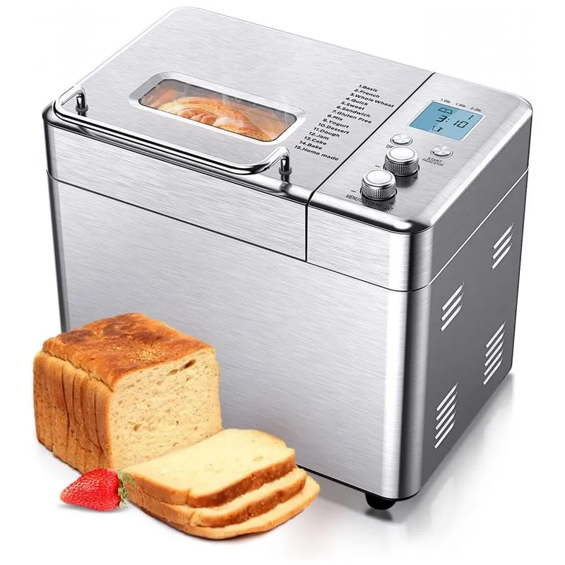 Panificadora Automatica Com 15 Modos, 110v, Sukitekie Gk1mb Dc, Prateado