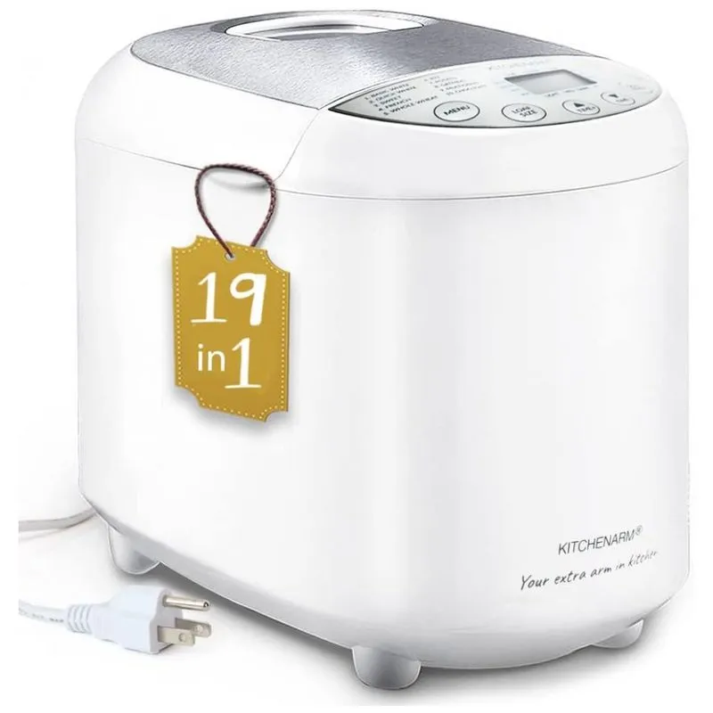 Panificadora Automatica Com 19 Modos E Livro De Receita, 110v, Kitchenarm 85101, Branco