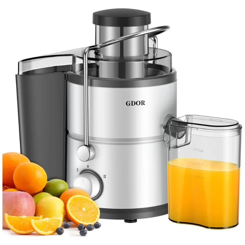 Centrifuga De Frutas Com 2 Velocidades, Aco Inox, 800w, 110v, Gdor, Prateado