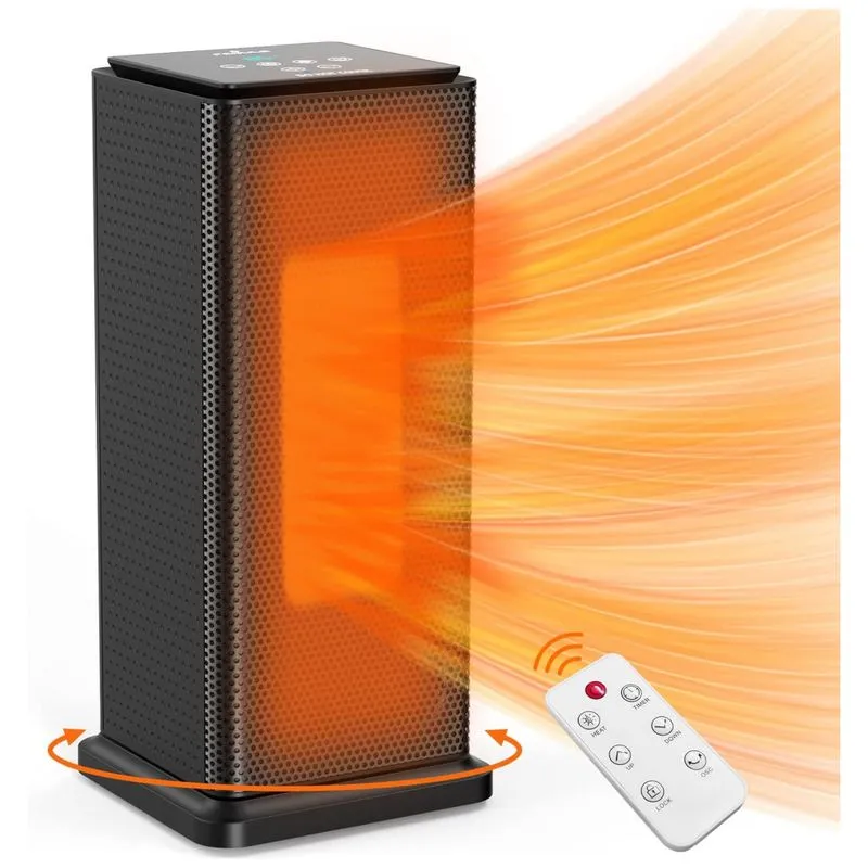 Aquecedor Eletrico Portatil Silencioso E Com Temporizador, 950 1500w, 110v, Tekcians Gd9215ad16, Preto