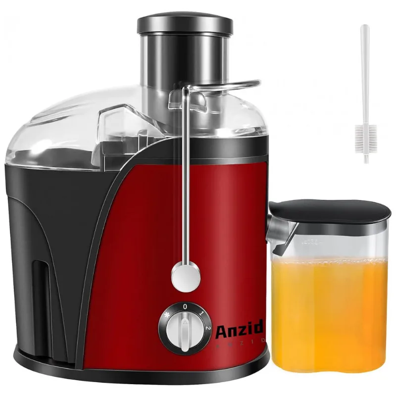 Centrifuga De Frutas Com 2 Velocidades, Aco Inox, 110v, Anzid, Vermelho