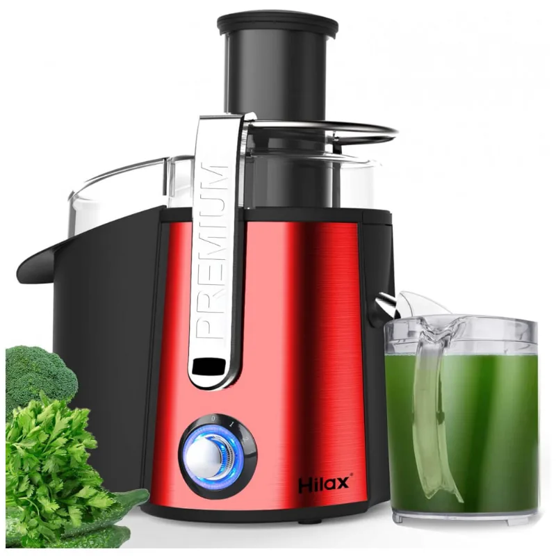 Centrifuga De Frutas Com 2 Velocidades, Aco Inox, 700w, 110v, Hilax, Vermelho