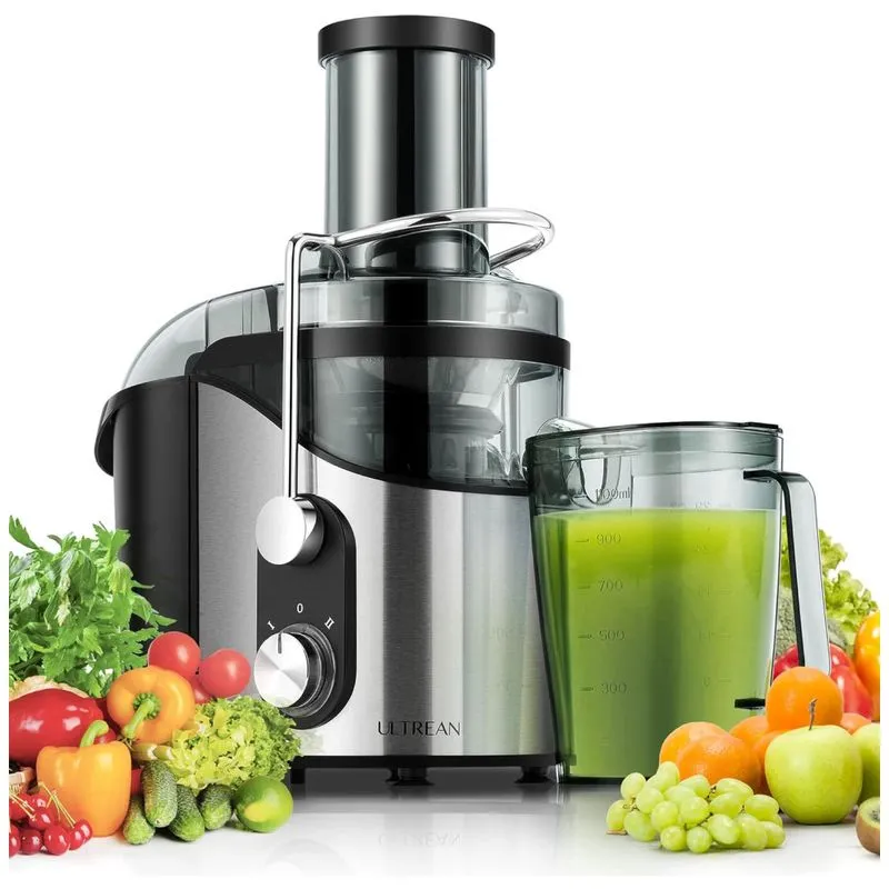 Centrifuga De Frutas Com 2 Velocidades, Aco Inox, 800w, 110v, Ultrean Gs 329, Prateado