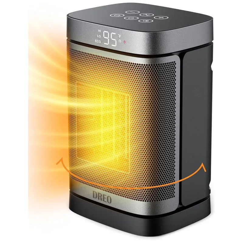 Aquecedor Eletrico Portatil Silencioso E Com Aquecimento Rapido, 750 1500w, 110v, Dreo Dr Hsh004mg, Preto