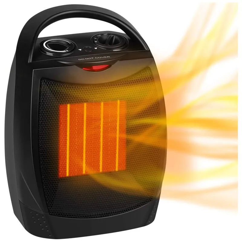 Aquecedor Eletrico Portatil Silencioso E Com Aquecimento Rapido, 750 1500w, 110v, Givebest Sh 01, Preto
