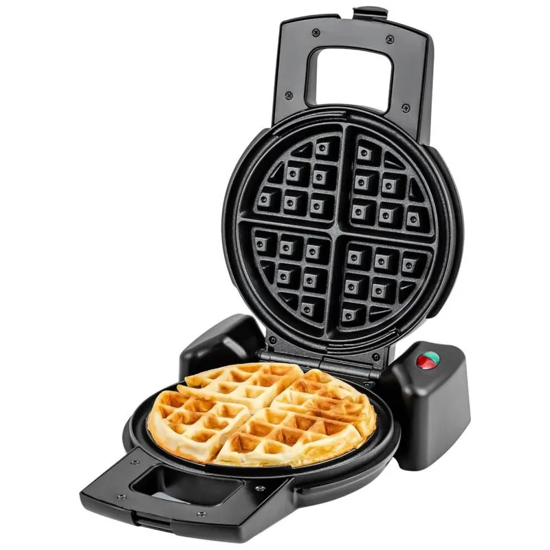 Maquina De Waffle Antiaderente Rotativa Com Controle De Temperatura, 1100w, 110v, Ovente Wmf1440br, Prateado