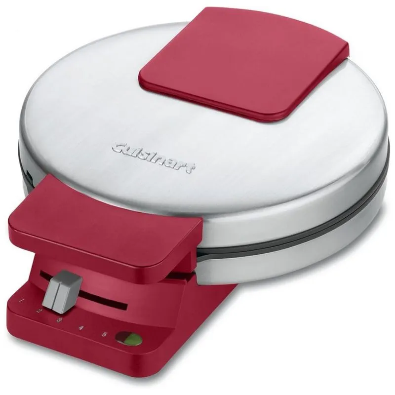 Maquina De Waffle Antiaderente 2 Fatias Com Controle De Temperatura, 110v, Cuisinart Wmr Car, Vermelho