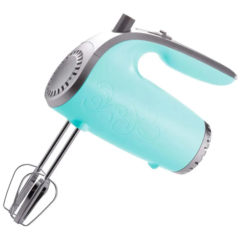 Batedeira De Mao Com 5 Velocidades E Acessorios De Aco Inox, 150w, 110v, Brentwood Hm 48bl, Azul