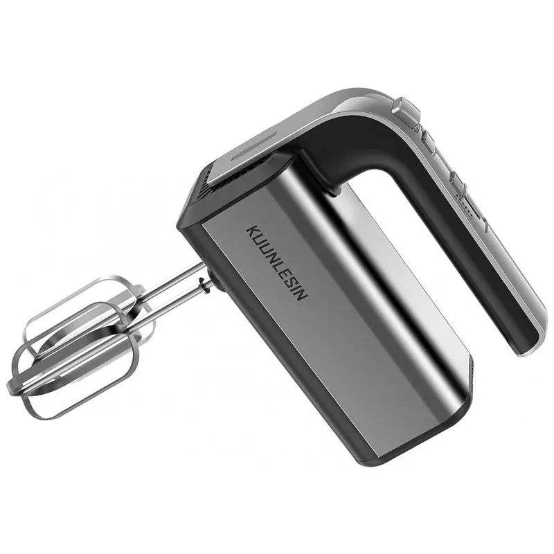 Batedeira De Mao Com 5 Velocidades E Acessorios De Aco Inox, 300w, 110v, Kuunlesin Electric Hand Mixer Kls 8991, Cinza