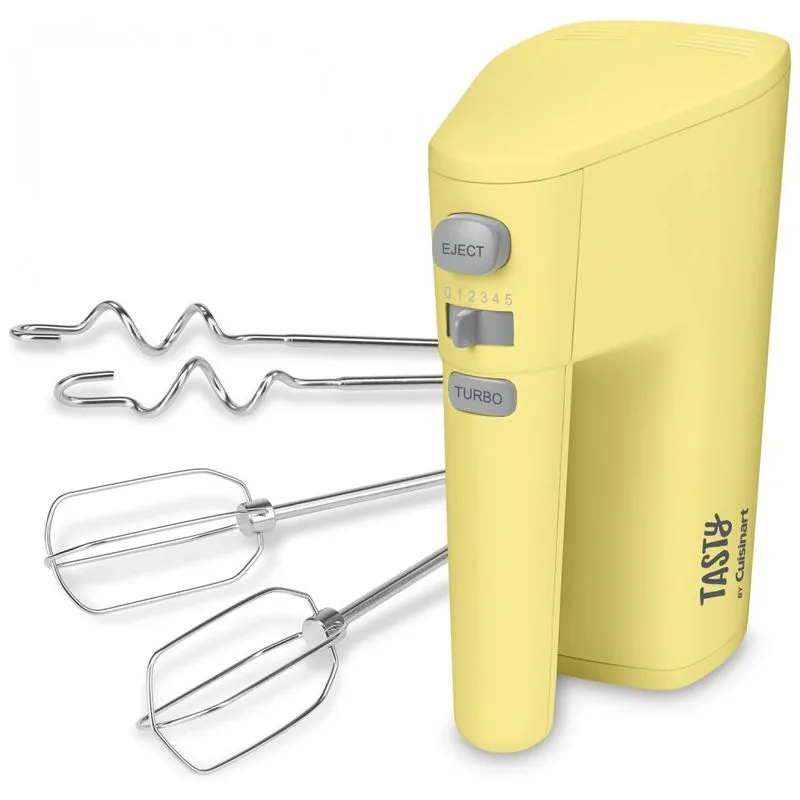 Batedeira De Mao Com 5 Velocidades E Acessorios De Aco Inox, 200w, 110v, Tasty By Cuisinart Hm200ty, Amarelo