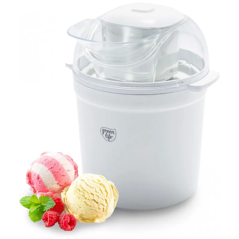 Maquina De Sorvete Automatica 1,5l De Capacidade, Branca, 110v, Greenlife Cc005072 001, Branco