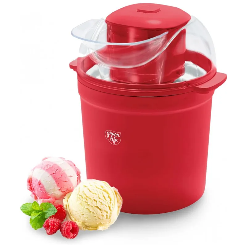Maquina De Sorvete Automatica 1,5l De Capacidade, 110v, Greenlife Cc005076 001, Vermelho