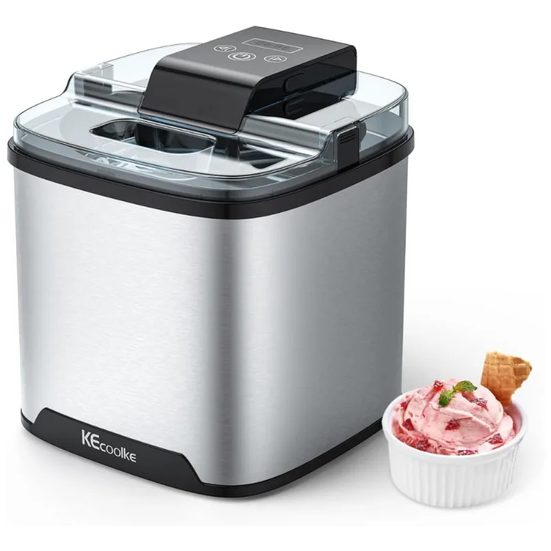 Maquina De Sorvete Automatica 2l De Capacidade, 110v, Kecoolke Su 599, Cinza