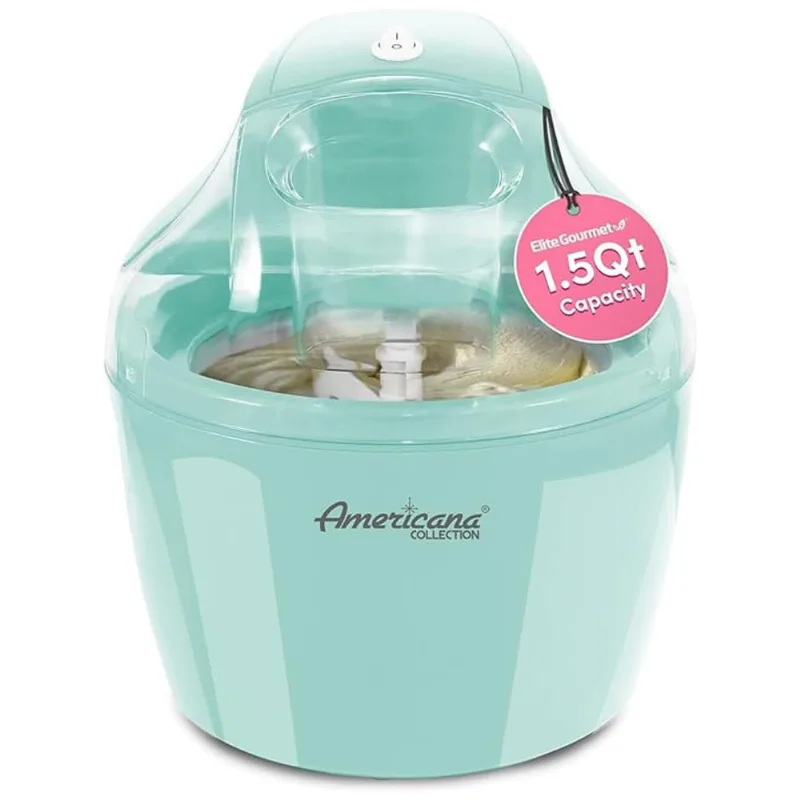 Americana Eim 1400m Maquina De Sorvete Automatica 1,5l De Capacidade, 110v, Elite Gourmet Eim1400m, Azul