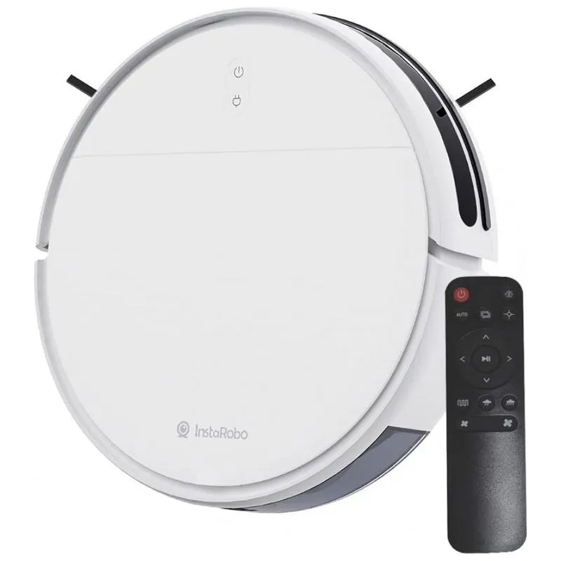 Aspirador De Po Robo 2 Em 1 Inteligente E Automatico Com Auto Carga Ideal Para Pets E Carpetes, Instarobo B1, Preto