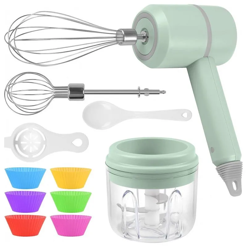 Batedeira De Mão Com 3 Velocidades E Acessórios De Aço Inox, 20w, Branca, 110v, Gintan, Branco