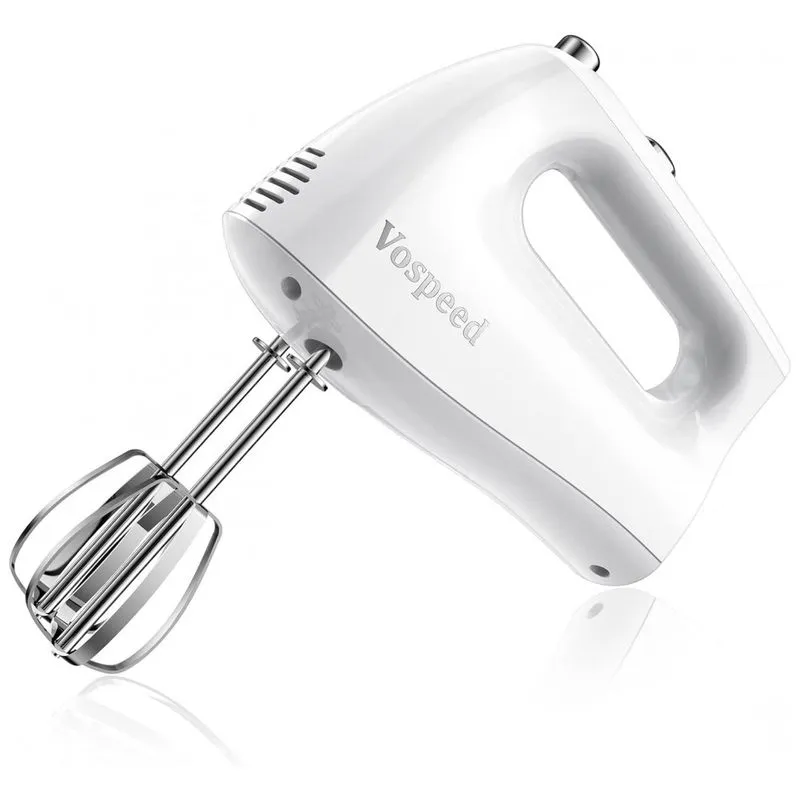 Batedeira De Mao Com 5 Velocidades E Acessorios De Aco Inox, 400w, 110v, Vospeed 3001, Branco