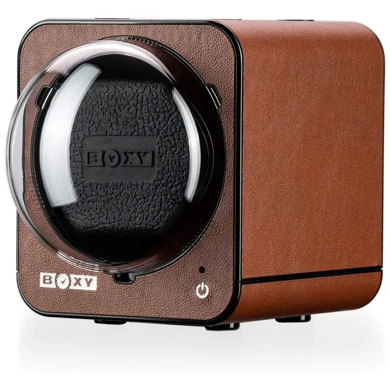 Caixa, Estojo Rotativo Automatico Para Relogios, 1 Lugar, Abest Boxy Fancy Brick, Marrom