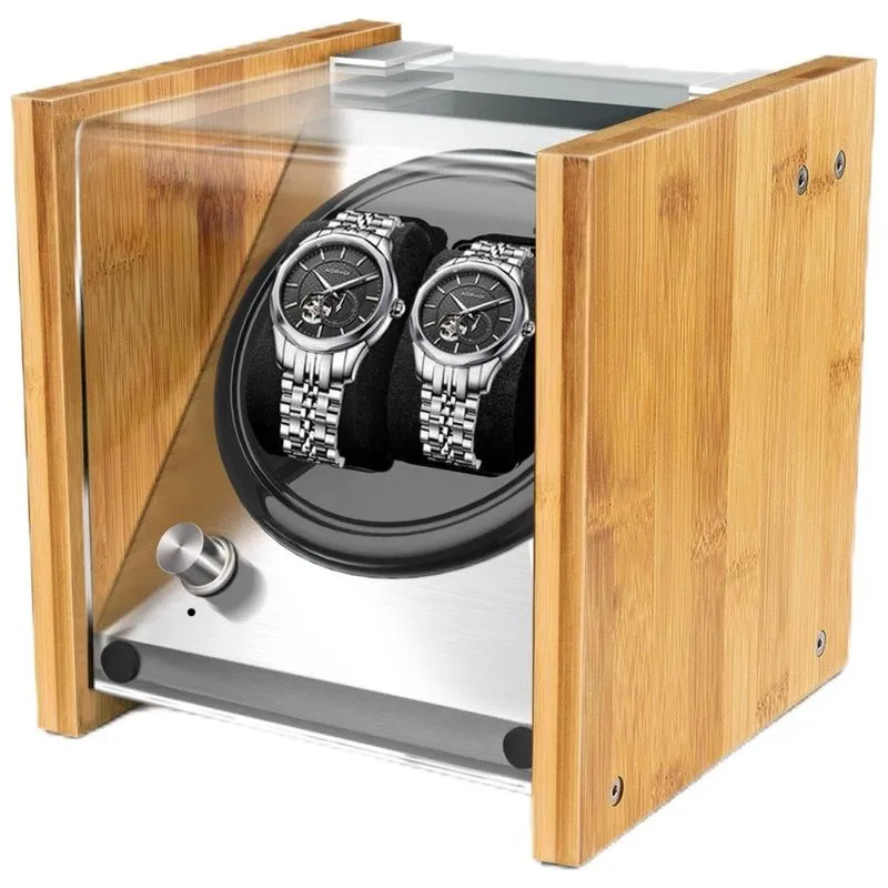 Assista Caixa, Estojo Rotativo Automatico Para Relogios, 2 Lugares, Watch Winder Smith Bam0b1, Marrom