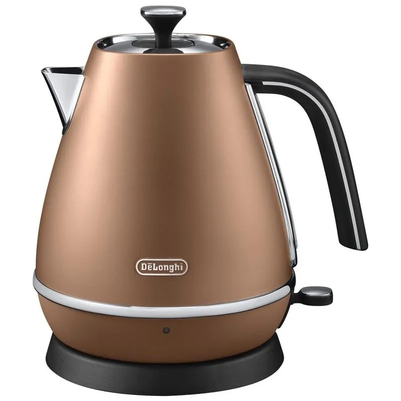 Chaleira Eletrica 1l Com Desligamento Automatico, Aco Inox, 1200w, 110v, Delonghi Kbi1200j Cp, Marrom