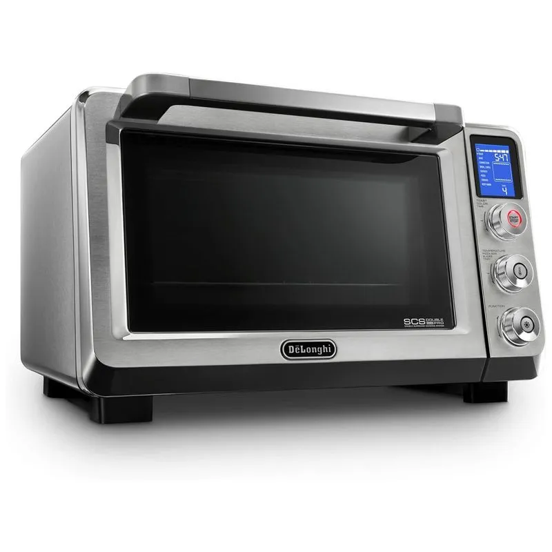 Forno Eletrico Livenza De Bnacada Com Conveccao E Tela Lcd, Aco Inox, 1800w, 110v, Delonghi Eo241150m, Prateado