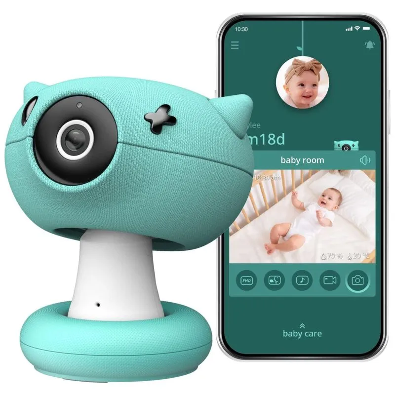 Baba Eletronica Monitor Com Camera Full Hd Compativel Com Alexa Com Deteccao De Choro, Movimento E Temperatura, Pixsee Sc Pixm01, Verde