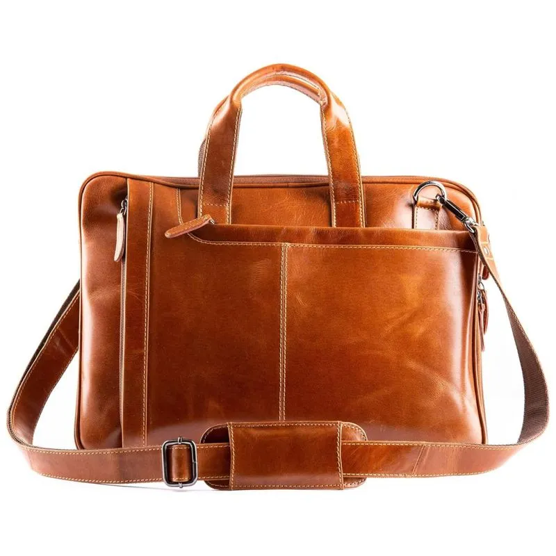 Bolsa, Maleta De Couro Masculina Para Laptop, Liberty Leather Nl 06, Marrom