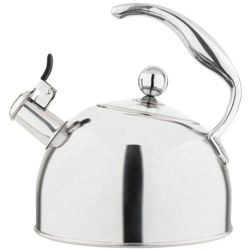Chaleira De Cha 2.6l Com Apito, Aco Inoxidavel, Viking 40018 9339sb, Prateado