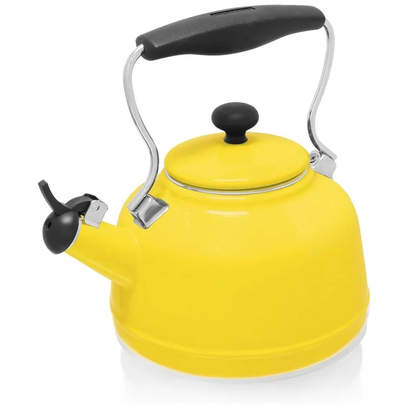 Chaleira De Cha 1.7l Com Apito, Aco Inoxidavel, Chantal 37 Vint Yc, Amarelo