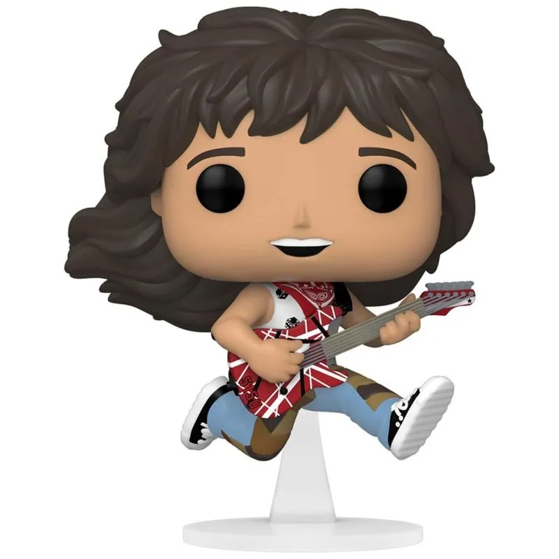 Boneco Eddie Van Halen Com Guitarra Para Criancas A Partir De 6 Anos, Funko 59388, Preto