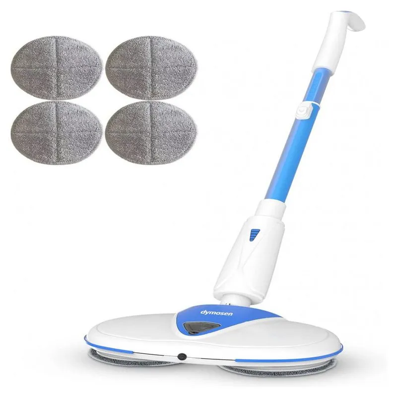 Esfregao Mop Eletrico Sem Fio A Bateria Com 4 Acessorios Extras, 110v, Dymosen, Azul