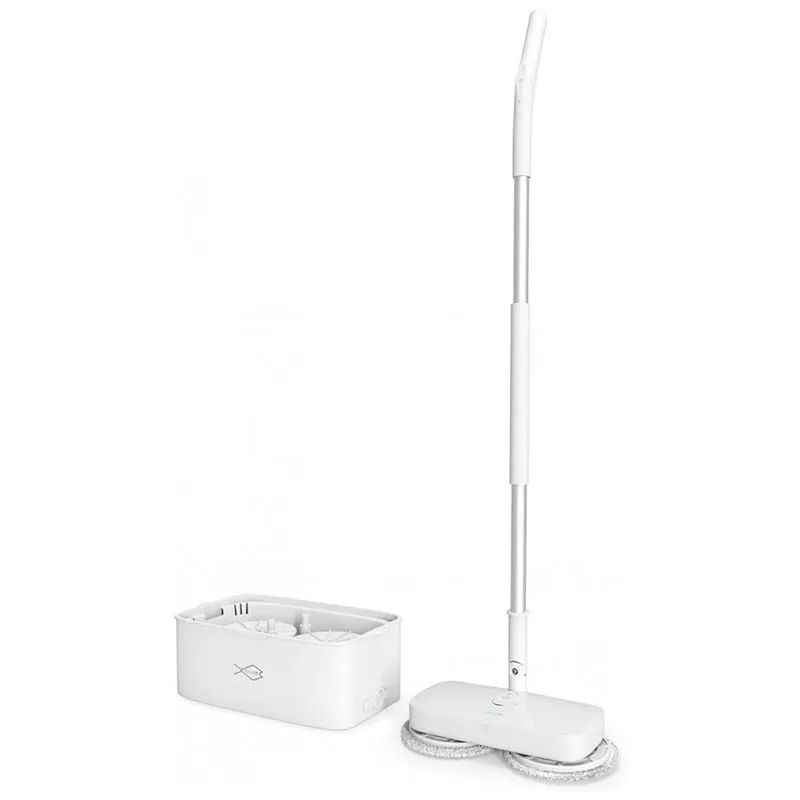 Esfregao Eletrico Sem Fio A Bateria Com 4 Acessorios Extras, 110v, Khsuin Electric Mop, Branco