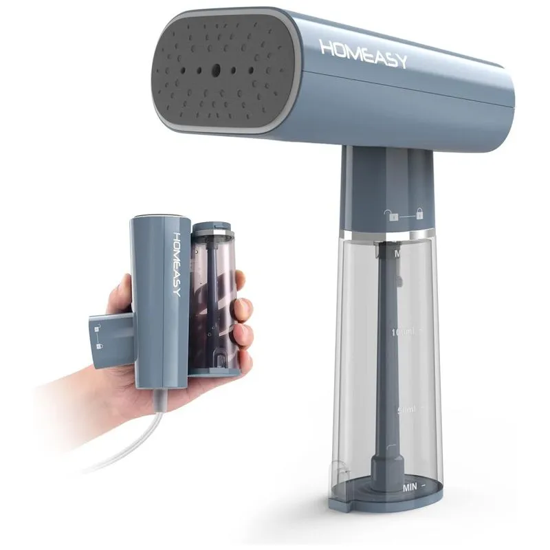 Vaporizador De Roupas Profissional Aquecimento 25s Com Capacidade De 150ml, 110v, Homeasy T03, Azul