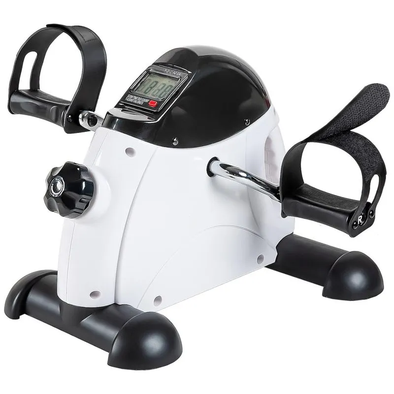 Mini Bicicleta Ergometrica Ideal Para Idosos E Treino De Braco, Perna Com Painel Digital, Tabeke, Branco