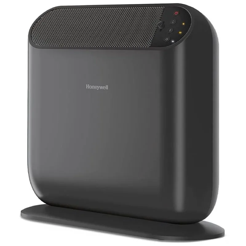 Aquecedor Eletrico De Ceramica Thermawave Com 2 Niveis De Potencia E Termostato Ajustavel, 110v, Honeywell Hce870b, Preto